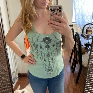 Mint Green Chandelier Racerback back tank